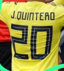 J.QUINTERO 20 Lettering for 2024 Colombia Home Soccer Jersey