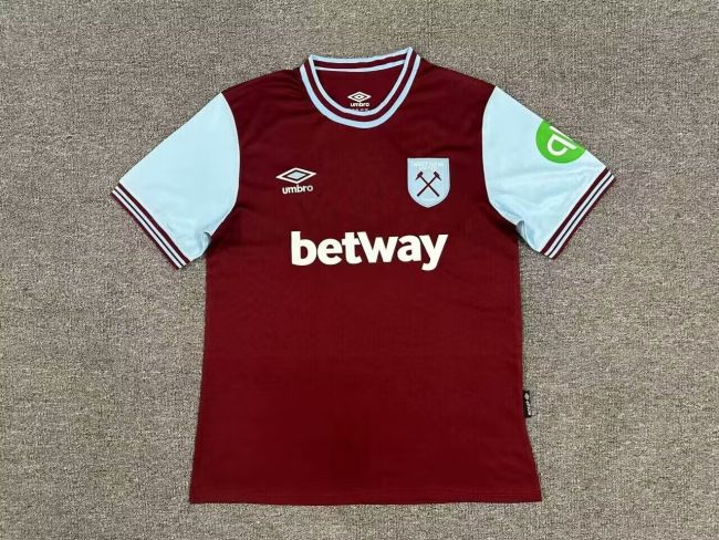 Fan Version 2024-2025 West Ham United Home Soccer Jersey Football Shirt