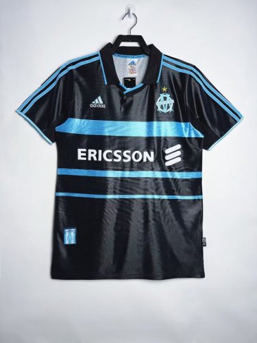 Retro Jersey 1999-2000 Olympique de Marseille Third Away Black Soccer Jersey