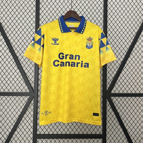 with LALIGA Patch Fan Version 2024-2025 Las Palmas Home Soccer Jersey