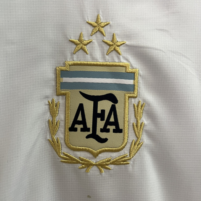 2024 Argentina Blue/White Trench Coat Soccer Reversible Windbreaker Jacket Football Jacket