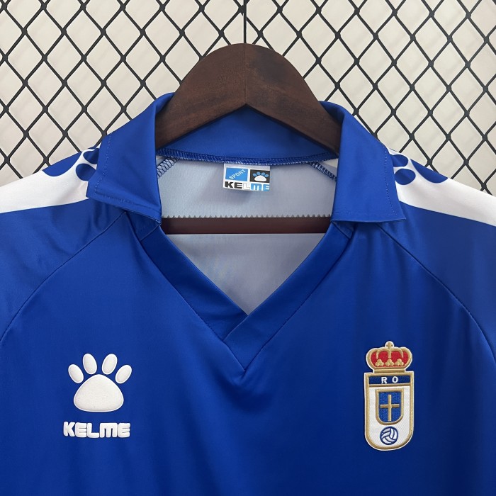 Retro Jersey 1990-1991 Real Oviedo Home Soccer Jersey Vintage Football Shirt