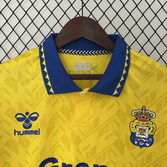 with LALIGA Patch Fan Version 2024-2025 Las Palmas Home Soccer Jersey