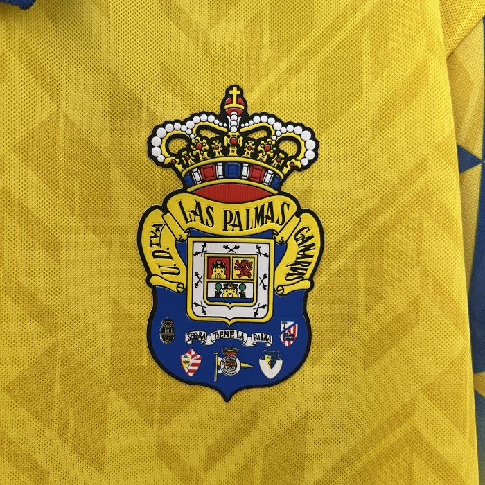 with LALIGA Patch Fan Version 2024-2025 Las Palmas Home Soccer Jersey