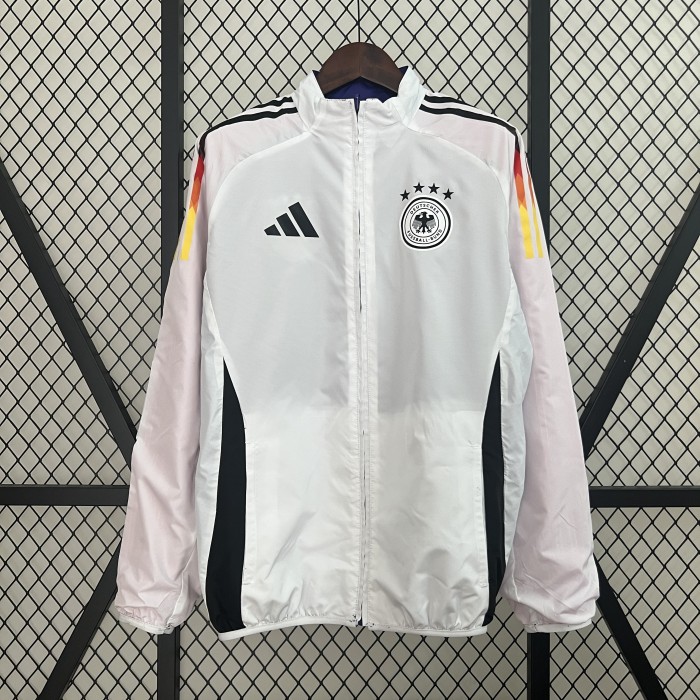 2024 Germany Trench Coat Soccer Reversible Windbreaker Jacket Football Jacket