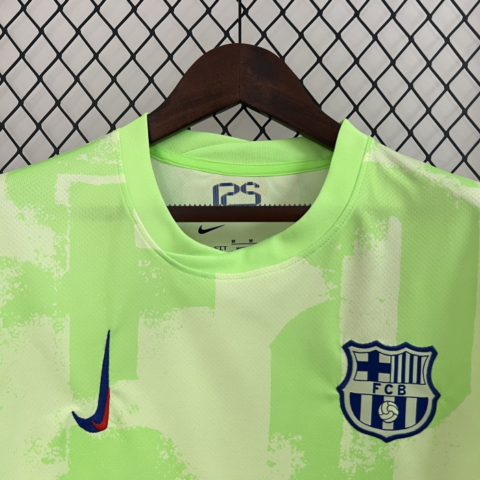 Barca Camisetas de Futbol Fan Version 2024-2025 Barcelona Third Away Green Soccer Jersey