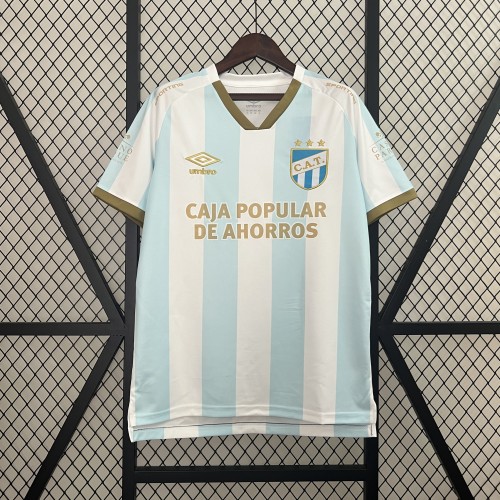 Fan Version 2024-2025 Atlético Tucumán Home Soccer Jersey Football Shirt