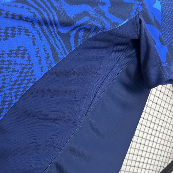 Fan Version 2024-2025 Atletico Madrid Third Away Dark Blue Soccer Jersey Football Shirt
