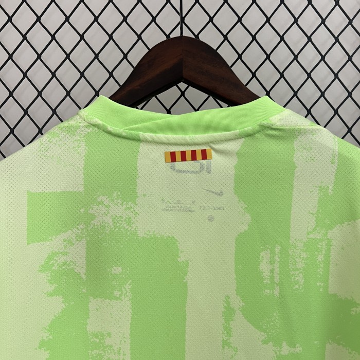 Barca Camisetas de Futbol Fan Version 2024-2025 Barcelona Third Away Green Soccer Jersey