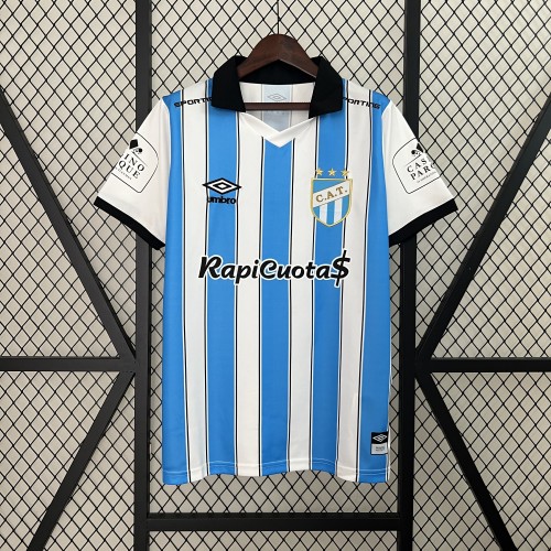 Fan Version 2024-2025 Atlético Tucumán Blue/White Soccer Jersey Football Shirt