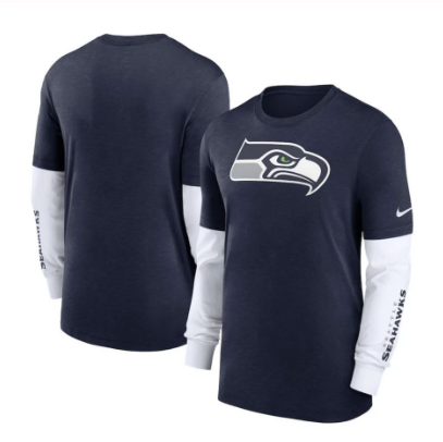Seattle Seahawks Dark Blue/White Sweater NFL Jersey