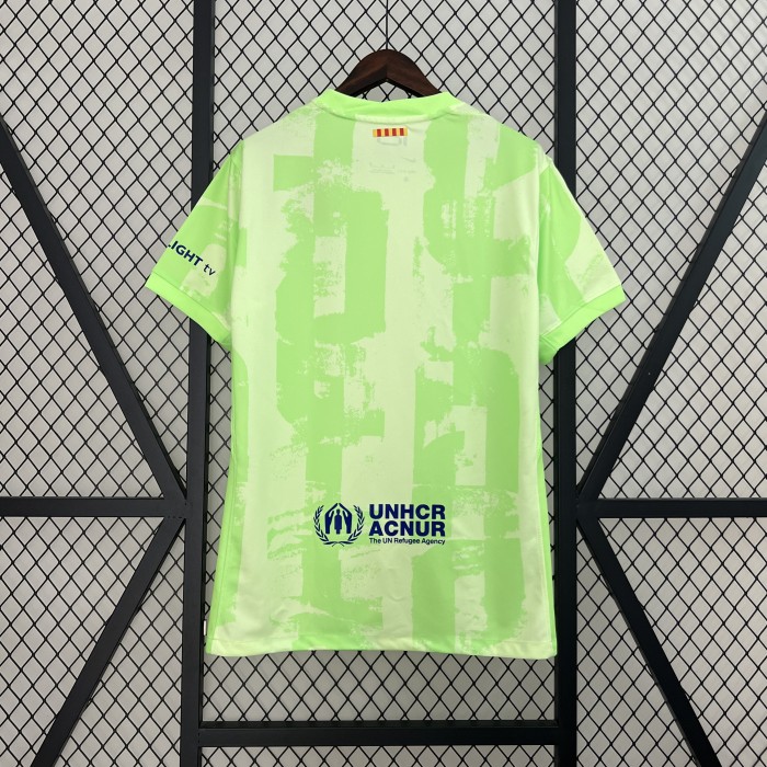 Barca Camisetas de Futbol Fan Version 2024-2025 Barcelona Third Away Green Soccer Jersey