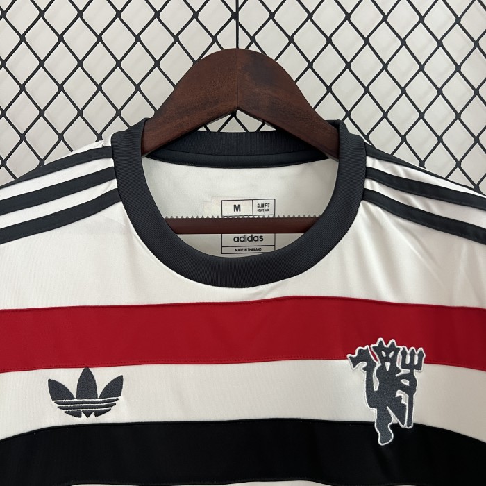 Fan Version 2024-2025 Manchester United Third Away White Soccer Jersey Man United Football Shirt