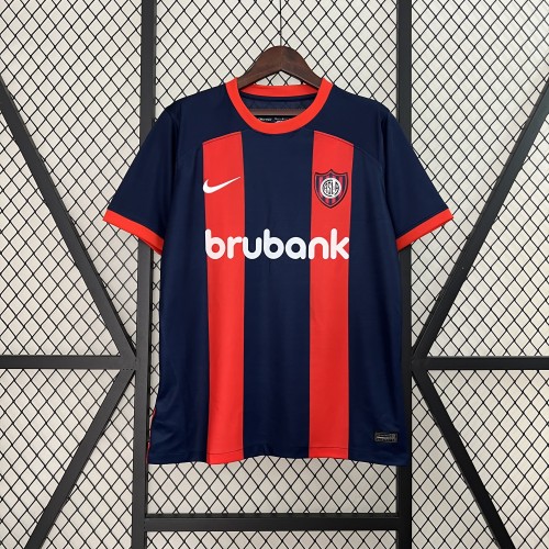 Fans Version 2024-2025 San Lorenzo Home Soccer Jersey Football Shirt