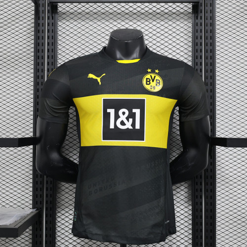 Player Version 2024-2025 Borussia Dortmund Away Black Soccer Jersey Vintage BVB Football Shirt