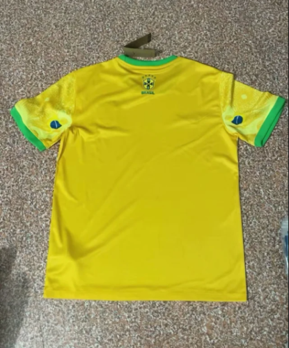 Fan Version 2024 Brazil Yellow/Green Jesus Special Edition Soccer Jersey Brasil Football Shirt