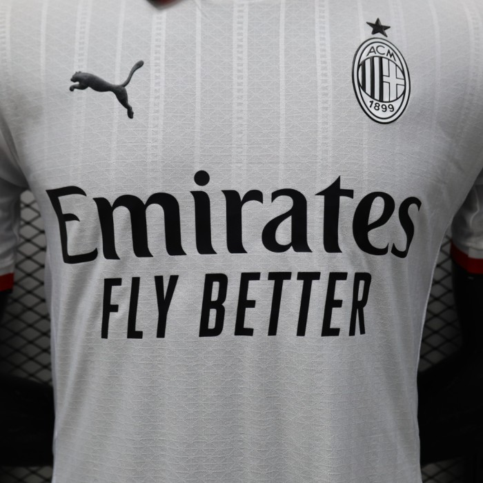 Player Version 2024-2025 AC Milan Away White Soccer Jersey AC Football Shirt