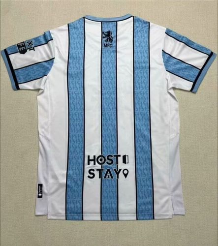 Fans Version 2024-2025 Middlesbrough Away Blue/White Soccer Jersey Football Shirt