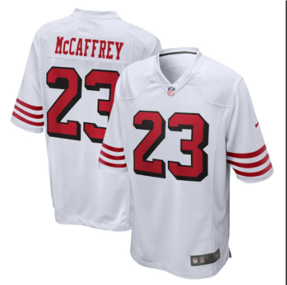 San Francisco 49ers 23 McCAFFREY White NFL Jersey