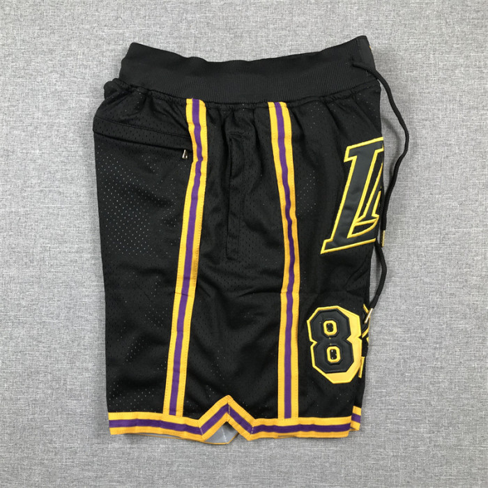 with Pocket Los Angeles Lakers 8 NBA Shorts 24 Basketball Shorts