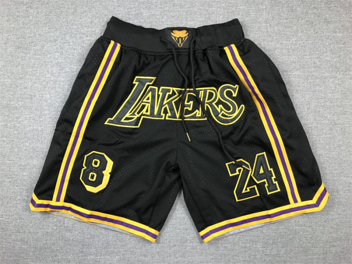 with Pocket Los Angeles Lakers 8 NBA Shorts 24 Basketball Shorts