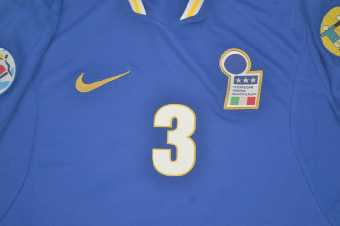 with Patch Retro Jersey 1996 Italy MALDINI 3 Home Soccer Jersey Vintage Football Shirt