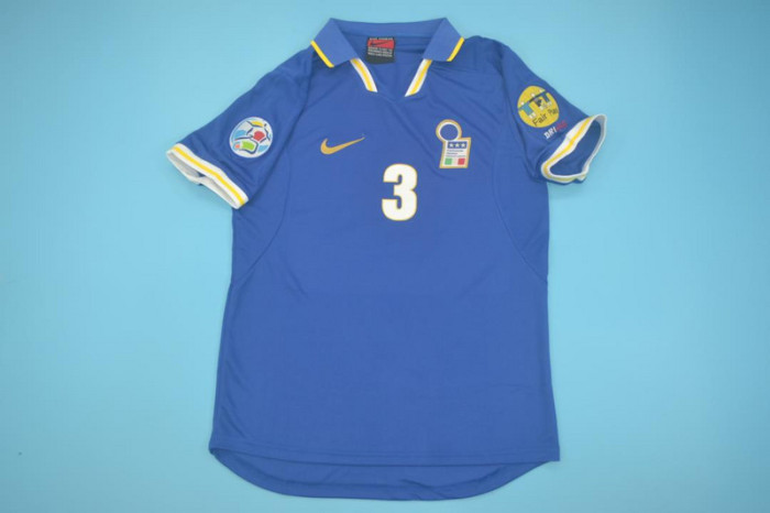 with Patch Retro Jersey 1996 Italy MALDINI 3 Home Soccer Jersey Vintage Football Shirt