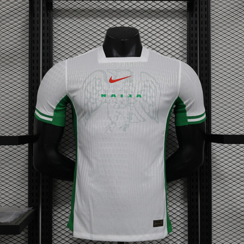 Player Version 2024 Nigeria Away White Soccer Jersey Football Shirt