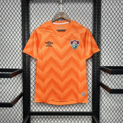 Fan Version 2024-2025 Fluminense Orange Goalkeeper Soccer Jersey Football Shirt