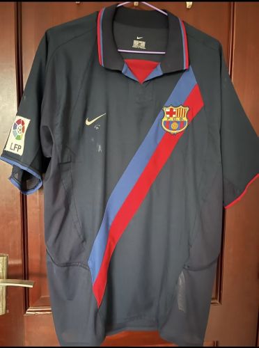 with LFP Patch Retro Jersey Barcelona 2002-2003 LUIS ENRIQUE 21 Third Away Soccer Jersey Vintage Football Shirt