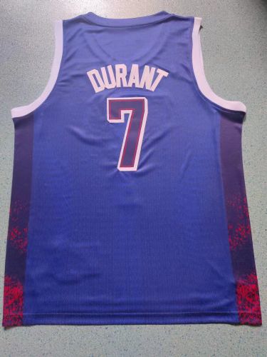 USA DURANT 7 Dark Blue NBA Shirt United States Basketball Jersey