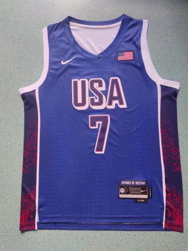 USA DURANT 7 Dark Blue NBA Shirt United States Basketball Jersey