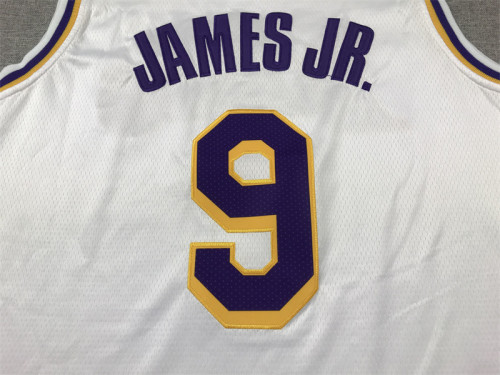Los Angeles Lakers JAMES JR. 9 White NBA Jersey Basketball Shirt
