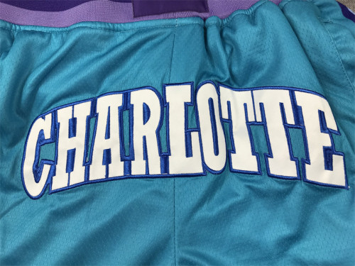 with Pocket Charlotte Hornets NBA Shorts Blue Basketball League Shorts
