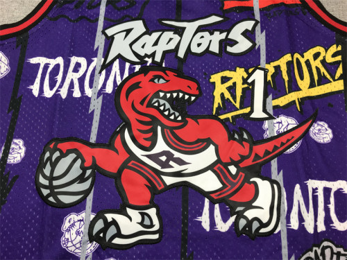 Mitchell&Ness 1998-99 Toronto Raptors 1 McGRADY Purple NBA Jersey Basketball Shirt