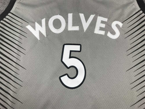 Minnesota Timberwolves 5 EDWARDS Grey NBA Jersey Basketball Shirt