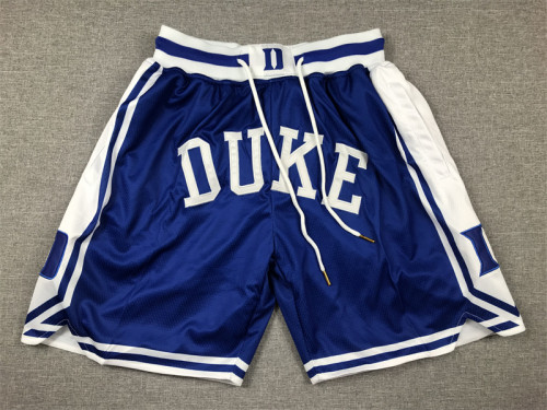 with Pocket DUKE NBA Shorts Blue Basketball Shorts