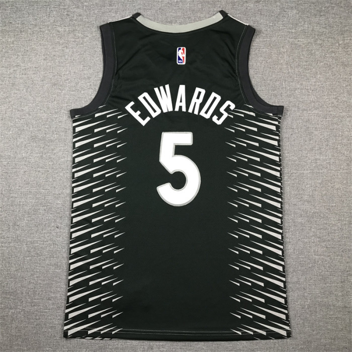 Minnesota Timberwolves 5 EDWARDS Grey NBA Jersey Basketball Shirt