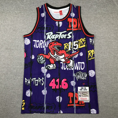 Mitchell&Ness 1998-99 Toronto Raptors 15 CARTER Purple NBA Jersey Basketball Shirt