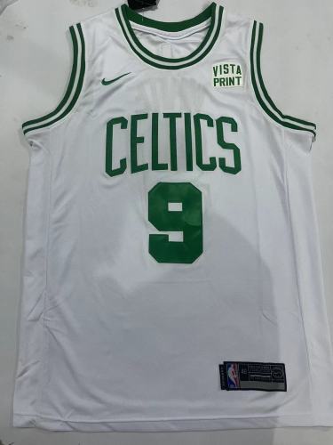 Boston Celtics White  9 White NBA Jersey Basketball Shirt