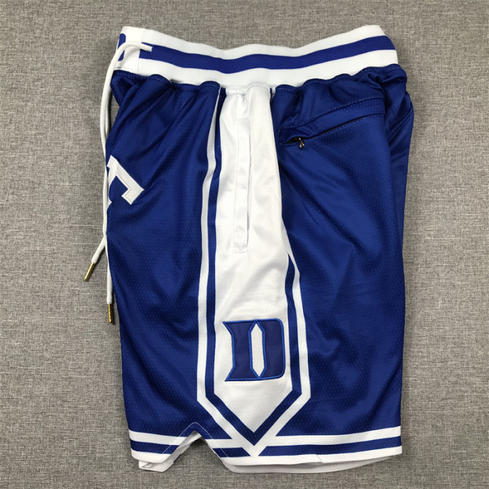 with Pocket DUKE NBA Shorts Blue Basketball Shorts