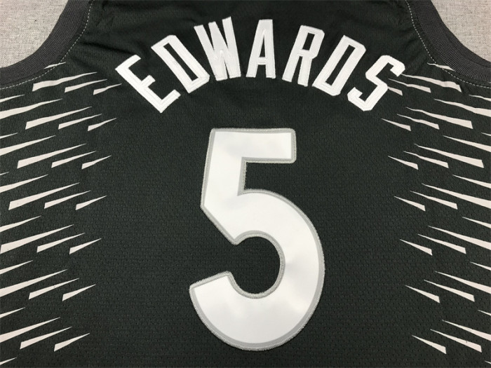 Minnesota Timberwolves 5 EDWARDS Grey NBA Jersey Basketball Shirt