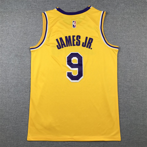 Los Angeles Lakers JAMES JR. 9 Yellow NBA Jersey Basketball Shirt