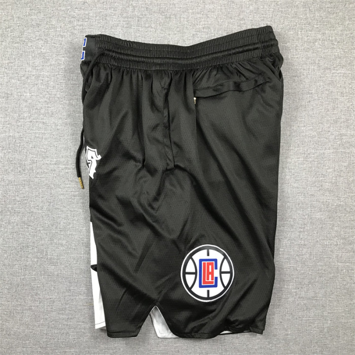 with Pocket Los Angeles Clippers NBA Shorts Black Basketball Shorts