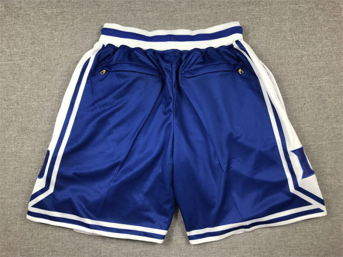 with Pocket DUKE NBA Shorts Blue Basketball Shorts