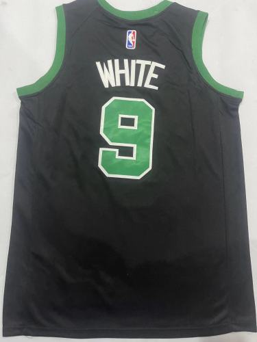 Boston Celtics White  9 Black NBA Jersey Basketball Shirt