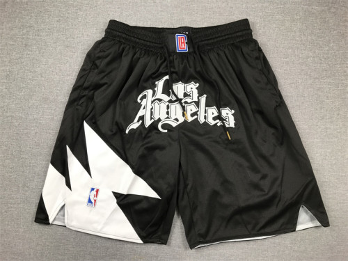 with Pocket Los Angeles Clippers NBA Shorts Black Basketball Shorts