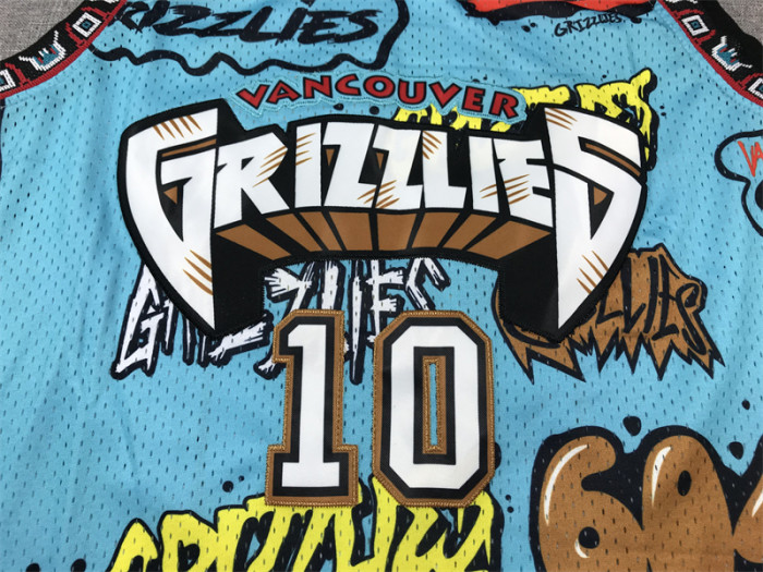 Mitchell&ness 1998-99 Memphis Grizzlies 10 MIKE BIBBY Blue NBA Jersey Basketball Shirt