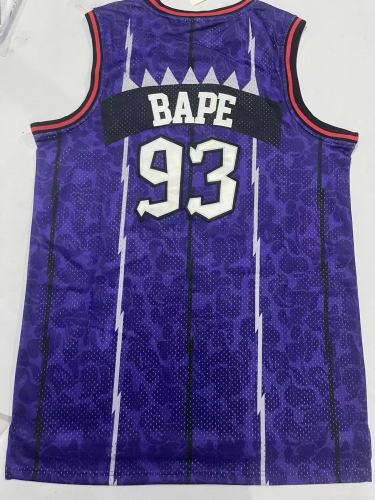 Mitchell&Ness 1998-99 Toronto Raptors 93 BAPE Purple NBA Jersey Basketball Shirt