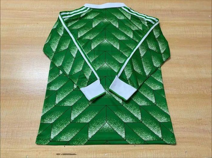 Long Sleeve Retro Jersey 1990 Germany Green Vintage Soccer Jersey